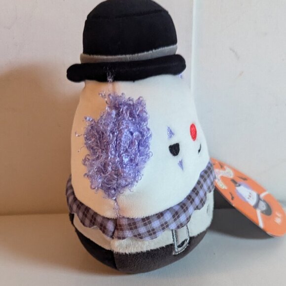 NWT 5" Ms. K Scary Clown Squishmallows Halloween Hobo Plush Toy Steampunk Goth - Picture 4 of 8